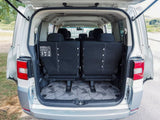 Third-row seating in Mitsubishi Delica D5 – flexible minivan layout for group travel in Hokkaido