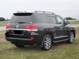 Rear view of Toyota Land Cruiser – spacious and powerful SUV available for rental in Hokkaido