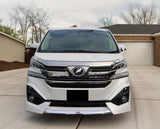 Toyota Vellfire front view – luxury minivan rental in Hokkaido for premium family and business travel
