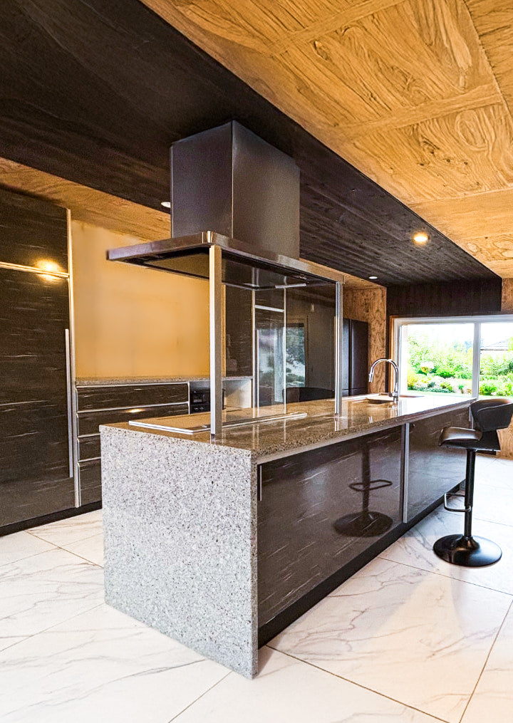 Full kitchen in private Hokkaido villa for long term rental with cooking tools and appliances