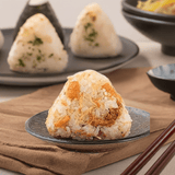 Japanese rice balls topped with Hokkaido scallop furikake seasoning