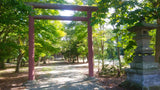 Spring Hokkaido Villa next to a traditional shrine and power spot with torii gate and lanterns, perfect for cherry blossom viewing and peaceful family stays near Furano and Sapporo