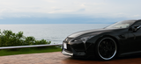 Lexus LC500 luxury coupe rental in Hokkaido Japan, available in Sapporo for scenic coastal road trips to Niseko and Furano.